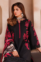 CP4-59 | 3Pc Unstitched Suit Printed Lawn Black Edition Vol-07 C-Prints By Charizma