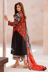 CP4-60 | 3Pc Unstitched Suit Printed Lawn Black Edition Vol-07 C-Prints By Charizma