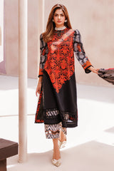 CP4-60 | 3Pc Unstitched Suit Printed Lawn Black Edition Vol-07 C-Prints By Charizma