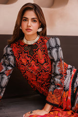 CP4-60 | 3Pc Unstitched Suit Printed Lawn Black Edition Vol-07 C-Prints By Charizma