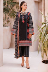 CP4-61 | 3Pc Unstitched Suit Printed Lawn Black Edition Vol-07 C-Prints By Charizma