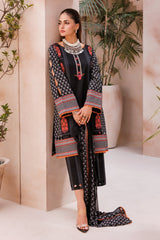 CP4-61 | 3Pc Unstitched Suit Printed Lawn Black Edition Vol-07 C-Prints By Charizma