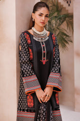 CP4-61 | 3Pc Unstitched Suit Printed Lawn Black Edition Vol-07 C-Prints By Charizma