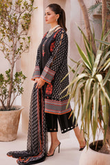 CP4-61 | 3Pc Unstitched Suit Printed Lawn Black Edition Vol-07 C-Prints By Charizma