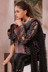 CP4-61 | 3Pc Unstitched Suit Printed Lawn Black Edition Vol-07 C-Prints By Charizma