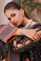 CP4-61 | 3Pc Unstitched Suit Printed Lawn Black Edition Vol-07 C-Prints By Charizma