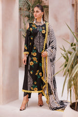 CP4-62 | 3Pc Unstitched Suit Printed Lawn Black Edition Vol-07 C-Prints By Charizma