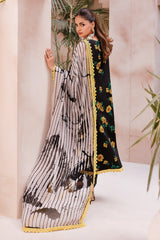 CP4-62 | 3Pc Unstitched Suit Printed Lawn Black Edition Vol-07 C-Prints By Charizma