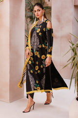 CP4-62 | 3Pc Unstitched Suit Printed Lawn Black Edition Vol-07 C-Prints By Charizma