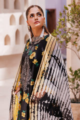 CP4-62 | 3Pc Unstitched Suit Printed Lawn Black Edition Vol-07 C-Prints By Charizma