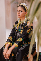 CP4-62 | 3Pc Unstitched Suit Printed Lawn Black Edition Vol-07 C-Prints By Charizma
