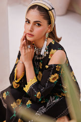 CP4-62 | 3Pc Unstitched Suit Printed Lawn Black Edition Vol-07 C-Prints By Charizma