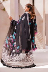CP4-63 | 3Pc Unstitched Suit Printed Lawn Black Edition Vol-07 C-Prints By Charizma