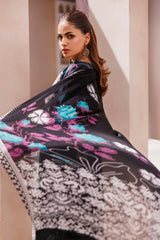 CP4-63 | 3Pc Unstitched Suit Printed Lawn Black Edition Vol-07 C-Prints By Charizma