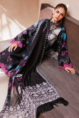CP4-63 | 3Pc Unstitched Suit Printed Lawn Black Edition Vol-07 C-Prints By Charizma