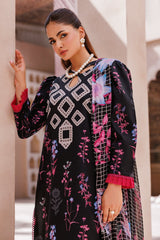 CP4-64 | 3Pc Unstitched Suit Printed Lawn Black Edition Vol-07 C-Prints By Charizma