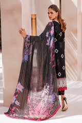CP4-64 | 3Pc Unstitched Suit Printed Lawn Black Edition Vol-07 C-Prints By Charizma
