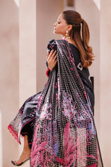 CP4-64 | 3Pc Unstitched Suit Printed Lawn Black Edition Vol-07 C-Prints By Charizma