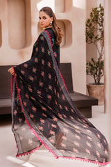 CP4-65 | 3Pc Unstitched Suit Printed Lawn Black Edition Vol-07 C-Prints By Charizma