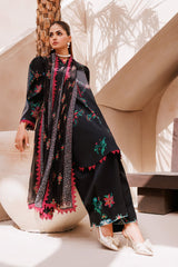 CP4-65 | 3Pc Unstitched Suit Printed Lawn Black Edition Vol-07 C-Prints By Charizma