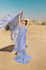 D4 | 3PC Unstitched Lawn Festive Noor Eid Handwork Laserkari Lawn Noor By Saadia Asad