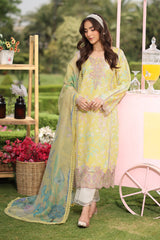 3-PC Unstitched Embroidered Lawn Lifestyle By Rang Rasiya | Reena