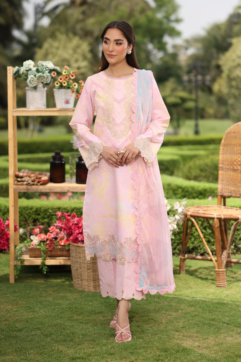 3-PC Unstitched Embroidered Lawn Lifestyle By Rang Rasiya | Jade