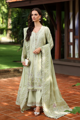 3-PC Unstitched Embroidered Lawn Kimora By Raeesa Premium | HL-32