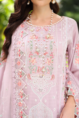 3-PC Unstitched Embroidered Lawn Kimora By Raeesa Premium | HL-38
