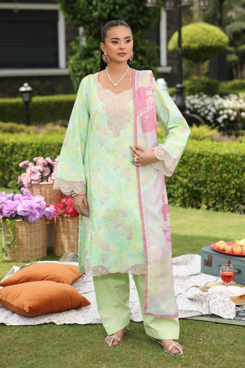 3-PC Unstitched Embroidered Lawn Lifestyle By Rang Rasiya | Zubiya