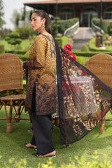 3-PC Unstitched Embroidered Lawn Lifestyle By Rang Rasiya | Hooria