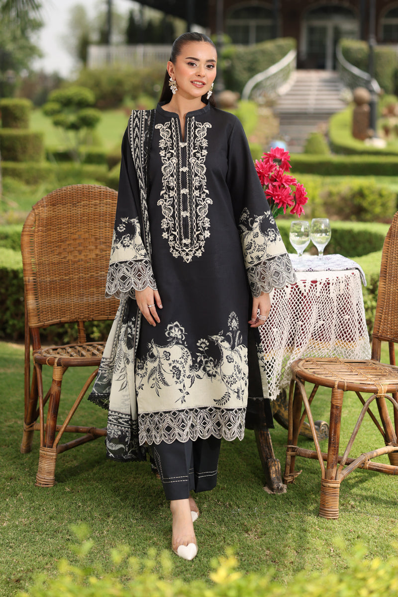3-PC Unstitched Embroidered Lawn Lifestyle By Rang Rasiya | ROSHANE