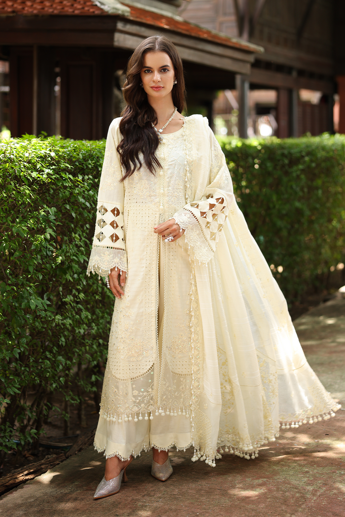 3-PC Unstitched Embroidered Lawn Kimora By Raeesa Premium | HL-33