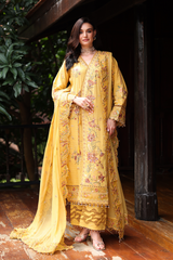 3-PC Unstitched Embroidered Lawn Kimora By Raeesa Premium | HL-31