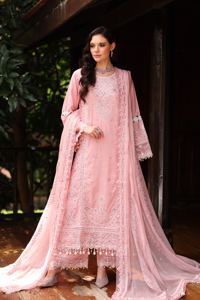 3-PC Unstitched Embroidered Lawn Kimora By Raeesa Premium | HL-34