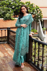 3-PC Unstitched Embroidered Lawn Kimora By Raeesa Premium | HL-35