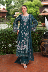 3-PC Unstitched Embroidered Lawn Kimora By Raeesa Premium | HL-39