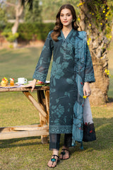 Unstitched 3-PC Digital Printed Lawn Sheen Prints By Alizeh | AF-PL-6035-Nigella