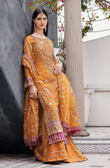 RUHAB | 3Pc Unstitched Suit Festive Embroidered Nawabzadi By Emaan Adeel