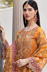 RUHAB | 3Pc Unstitched Suit Festive Embroidered Nawabzadi By Emaan Adeel