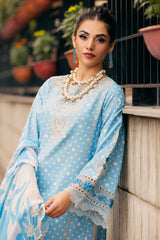CSM5-04 | 3PC Unstitched Suit Embroidered Voile Swiss Miss By Charizma