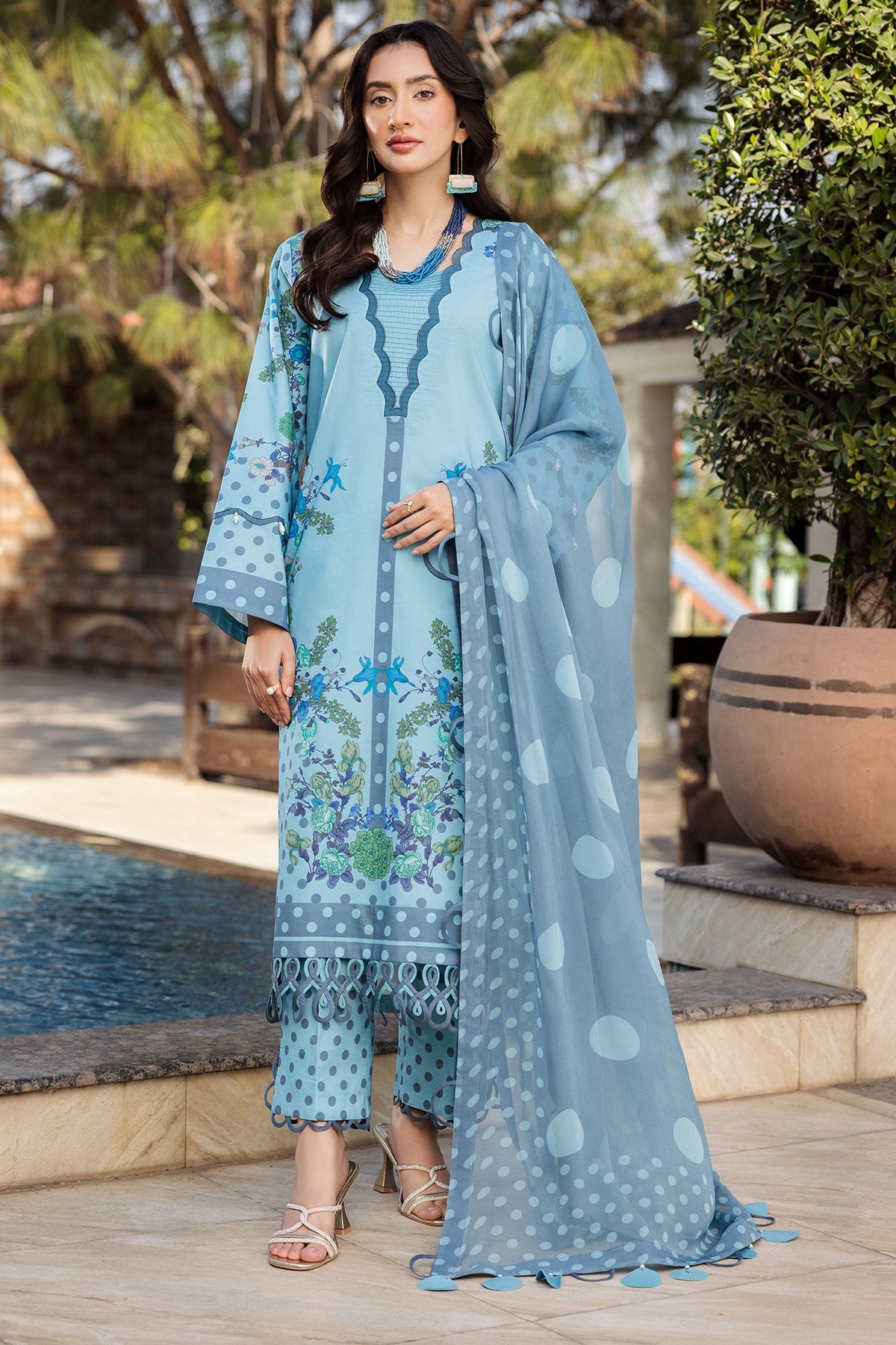 CP5-09 | 3Pc Unstitched Suit Printed Lawn Collection Vol-01 C-Print By Charizma