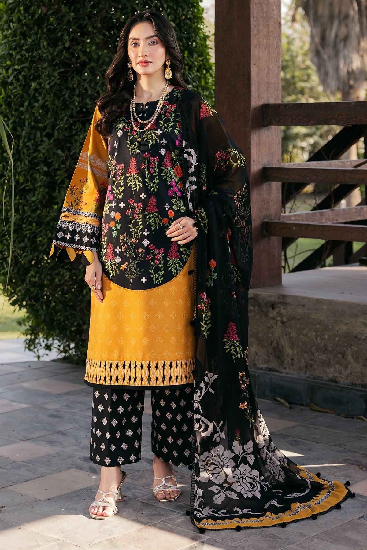 CP5-10 | 3Pc Unstitched Suit Printed Lawn Collection Vol-01 C-Print By Charizma