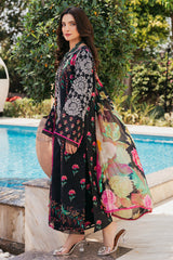 CP4-41 | 3-PC Unstitched Printed Lawn Shirt with Chiffon Dupatta and Trouse C Print By Charizma