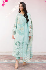 ED4-12 | 3Pc Unstitched Suit Embroidered Lawn Collection Eid Edit By Charizma