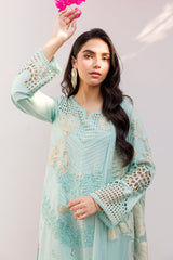 ED4-12 | 3Pc Unstitched Suit Embroidered Lawn Collection Eid Edit By Charizma