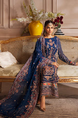 3-PC Unstitched Chiffon Embroidered Express By Emaan Adeel | EL-02
