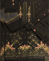 3-PC Unstitched Embroidered Lawn | EMB-1