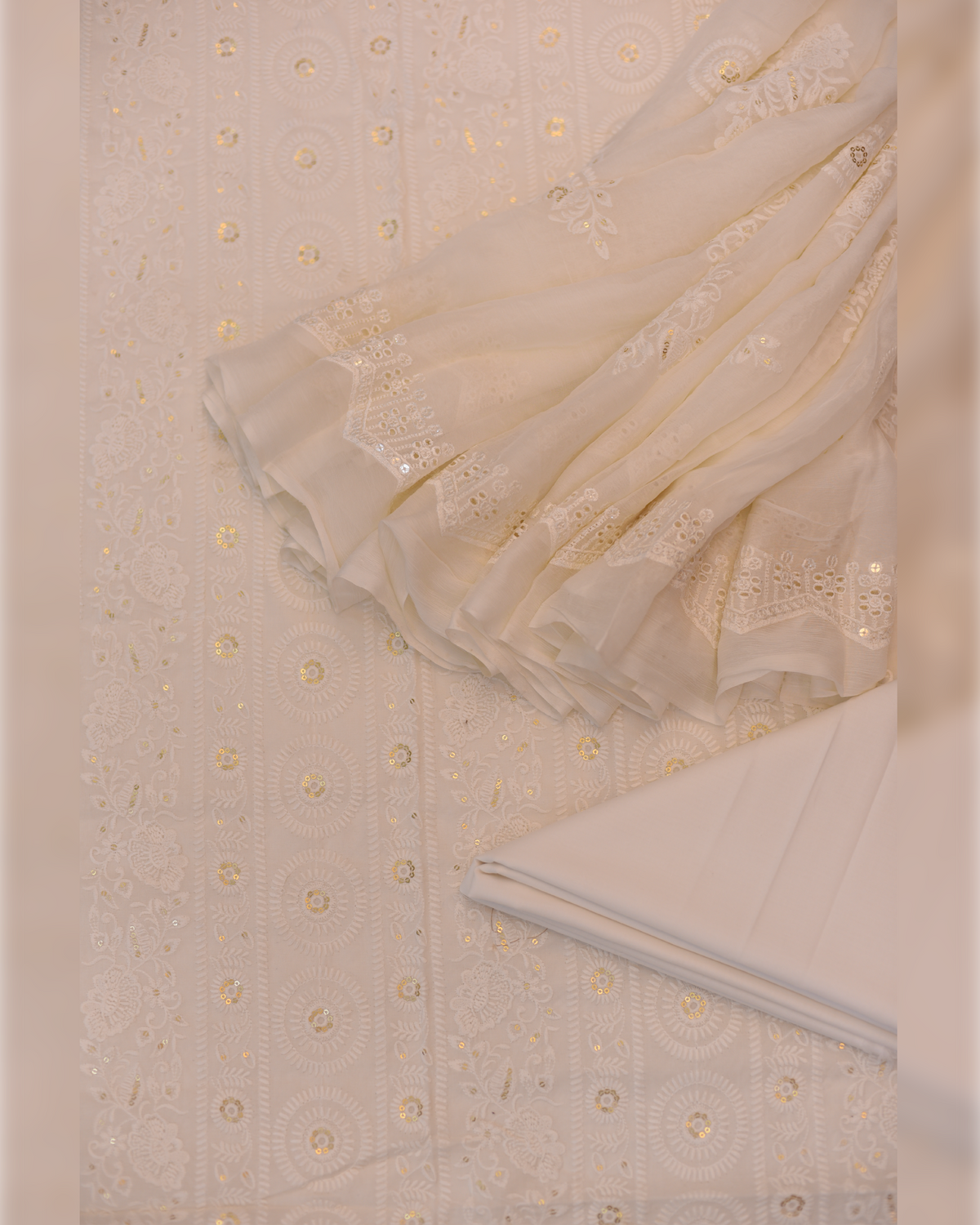 3-PC Unstitched Swiss Lawn Chikan Briza | CB-1