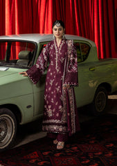 3-PC Unstitched Embroidered Karandi By Kahf Premium | KKH-09 CELESTIAL